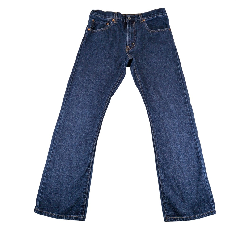 Levis 517 Mens Dark Wash Indigo Bootcut Denim Jeans 31x30 00517-0216